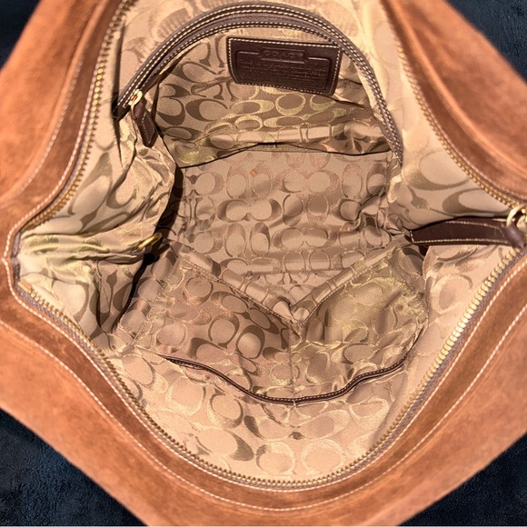 Coach Suede Legacy Bucket Slouch Shoulder Y2K Bag - Picture 8 of 9